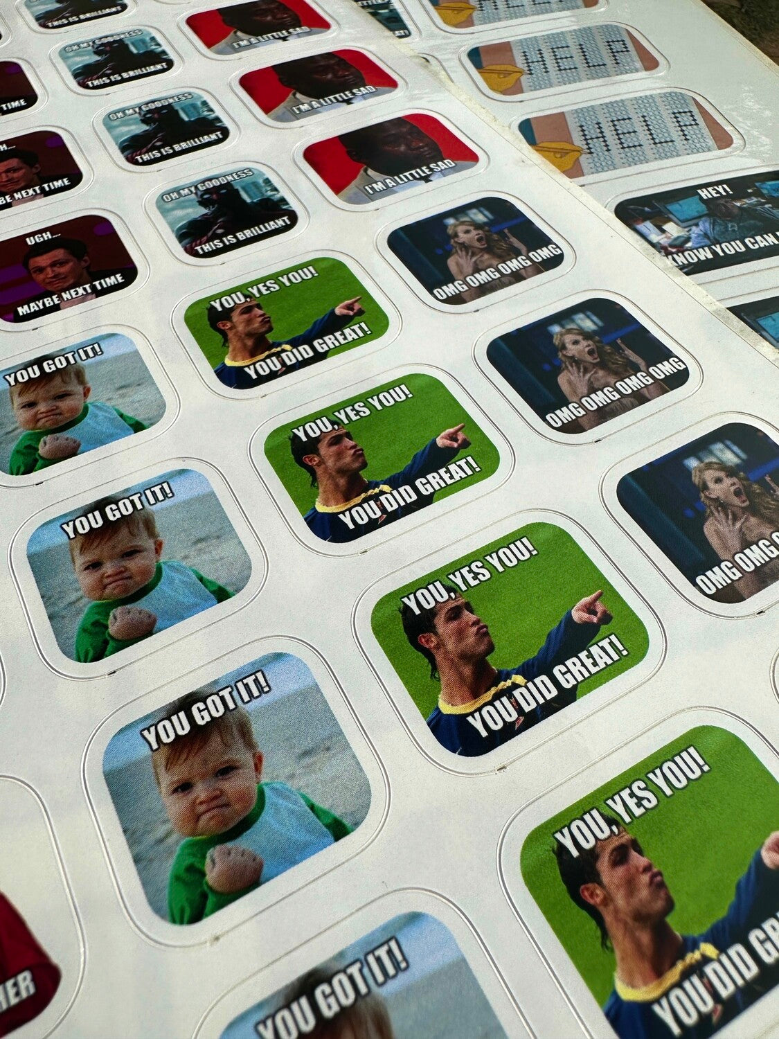 2. Version Meme Sticker Englisch (gemischt)