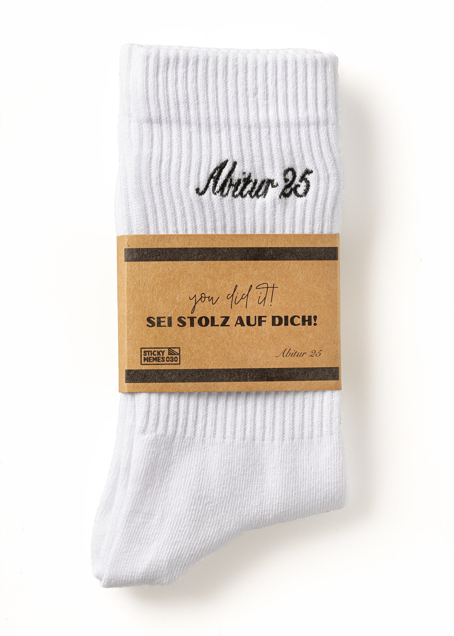 Abitur 25 Socken gestickt - Abi 25 Tennissocken gestickt