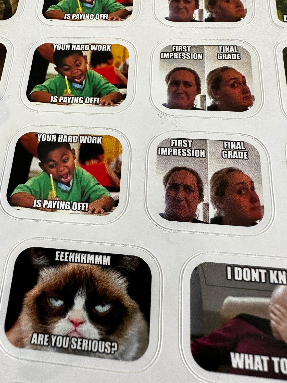 1. Version Meme Sticker Englisch (gemischt)